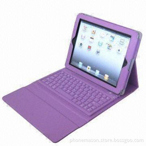 Leather Case for iPad 2/3, with Bluetooth Keyboard